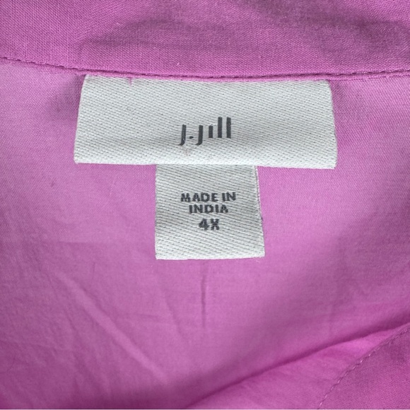 J. Jill Pink Button Down Embroidered Details Cotton Size 4X - Picture 2 of 8